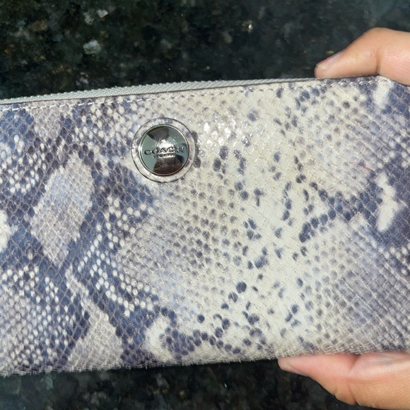 Coach Python Print Zip Around Accordion Wallet - Picture 4 of 8